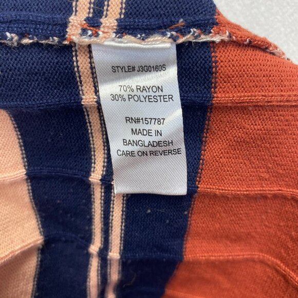 Jolie & Joy Striped Ribbed Knit Midi Body-Con Dress Women Medium Multicolor - Picture 6 of 15